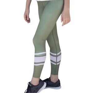 Zyia Active Light N‎ Tight Leggings Womens S Green Retrosport Active Athleisure